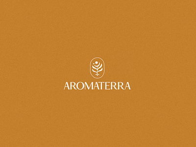 Logo for Aromaterra beauty beauty logo brand branding cosmetic design elegant design incense logo logotipo logotype marca minimal minimalist logo natural nature plant plants