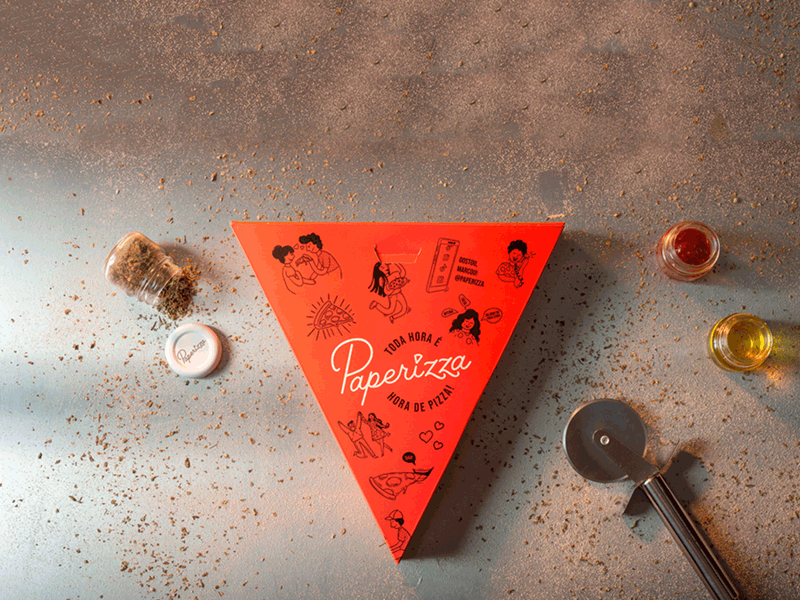 Pizza Slice Packaging branding design embalagem package packaging pizza pizza box pizzeria