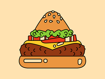 Food Pyramid burger food pyramid illustration simple vector