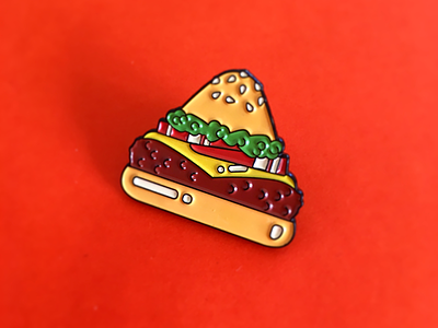 Food Pyramid Pin burger enamel pin indie merch pin