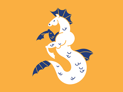 Hippocampus illustration illustrator vector