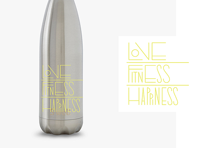 Crunch Water Bottle fitness lettering merch type typography
