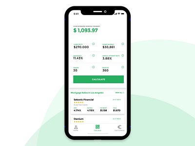Mortgage calculator app calculator daily challenge daily ui mobile app mortgage ui ux