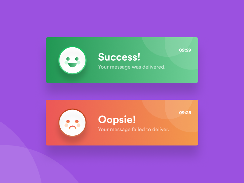 Flash Message by Angel Davchev on Dribbble