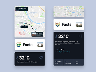 Skopje City widgets 2 map widget ui ux ux ui design weather widget widgets