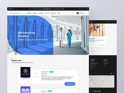 JOBPLICITY - Browse Job. Contact. Hire. It's That Simple app find job graphic design job search ui ux website website uiux