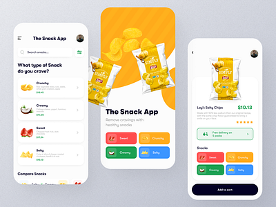 The Snack App - UI/UX animation app branding graphic design lays motion motion graphics popcorn snack ui ux