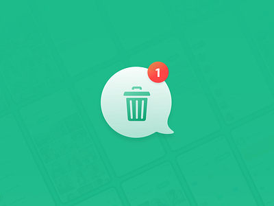 WhatsDelete App Icon - Chat Logo app app icon app logo branding delete delete messages graphic design logo messages whatsapp whatsdelete