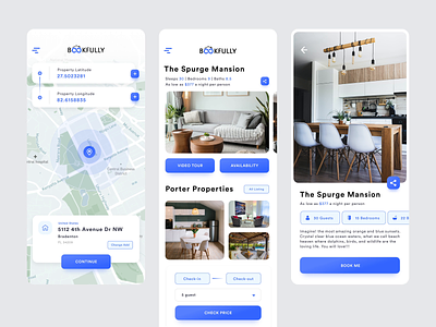Bookfully Rent a Vacation Mansion - UI UX agency apartment app architecture bookfully building dashboard estate group vocation home house landing page mobile app motion graphics properties real estate realestate residence uiux vacation