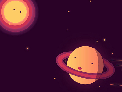 Space Expansion expansion orange pink purple saturn space sun yellow