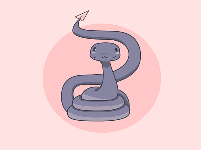 Snake Character adobe character character creation cute design illustration pink purple snake