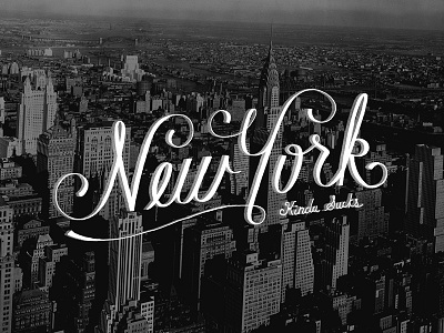 NY ben pelley city new script type typography york