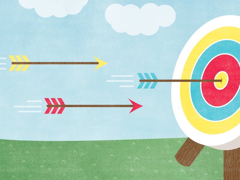 cute stuff archery arrows art ben pelley cover fun illustration primary scene target texture