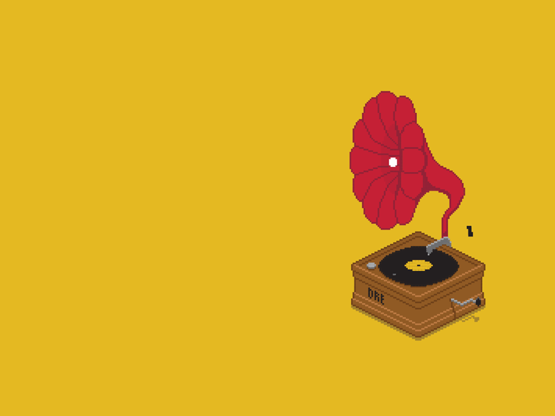 Dr. Dre's Phonograph (gif) art bad ben pelley gif icon illustration pixel record