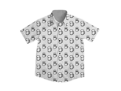 dorky shirts! apparel beer button coffee mug pattern shirt up