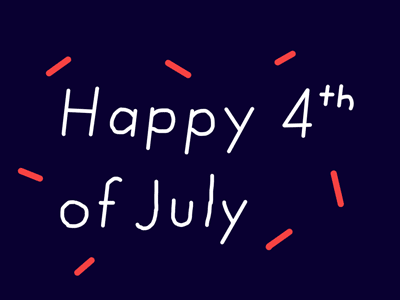 Happy 4th 4th of july animation cel design doughnut fireworks frame gif lettering photoshop summer