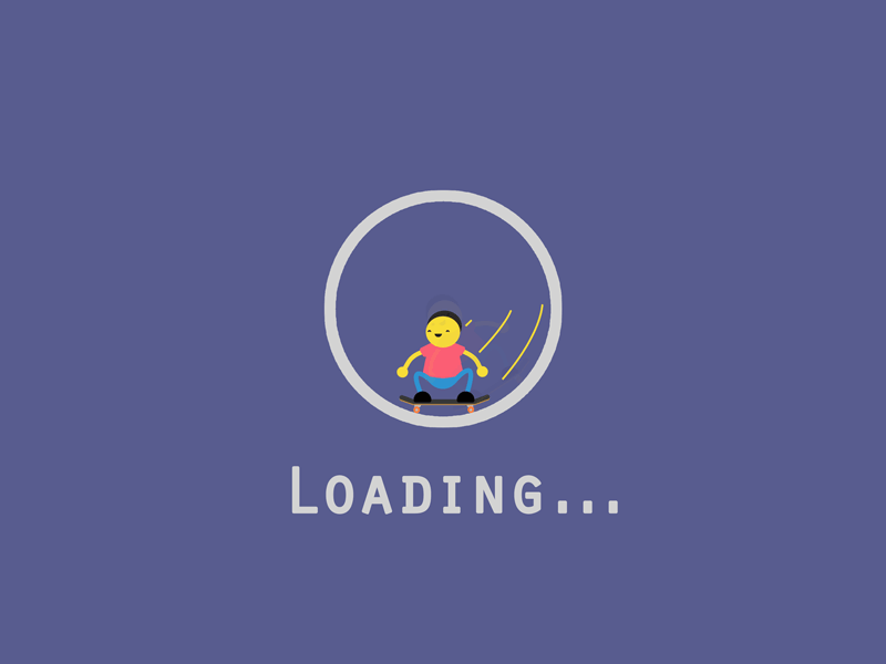 Sk8r Boi photoshop motion animation skateboard web ux ui loading gif loader icon vector