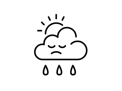 drippity drop bad cloud contrast day face icon profile rain sad stroke ui ux