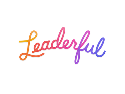 Leaderful Rainbow Script design illustration lettering logo type typography vector