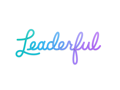 Leaderful Script art colors gradient illustration lettering logo script shadows type typography