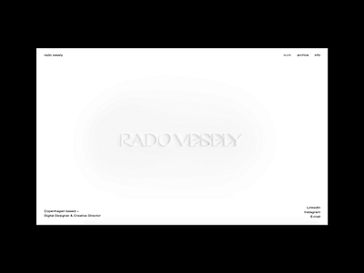 Portfolio Website 3d art branding cinema4d design digitaldesign minimal portfolio typography ui ux web