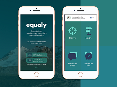 Equaly App | user view app flat logo mobile mobile app design ui ux