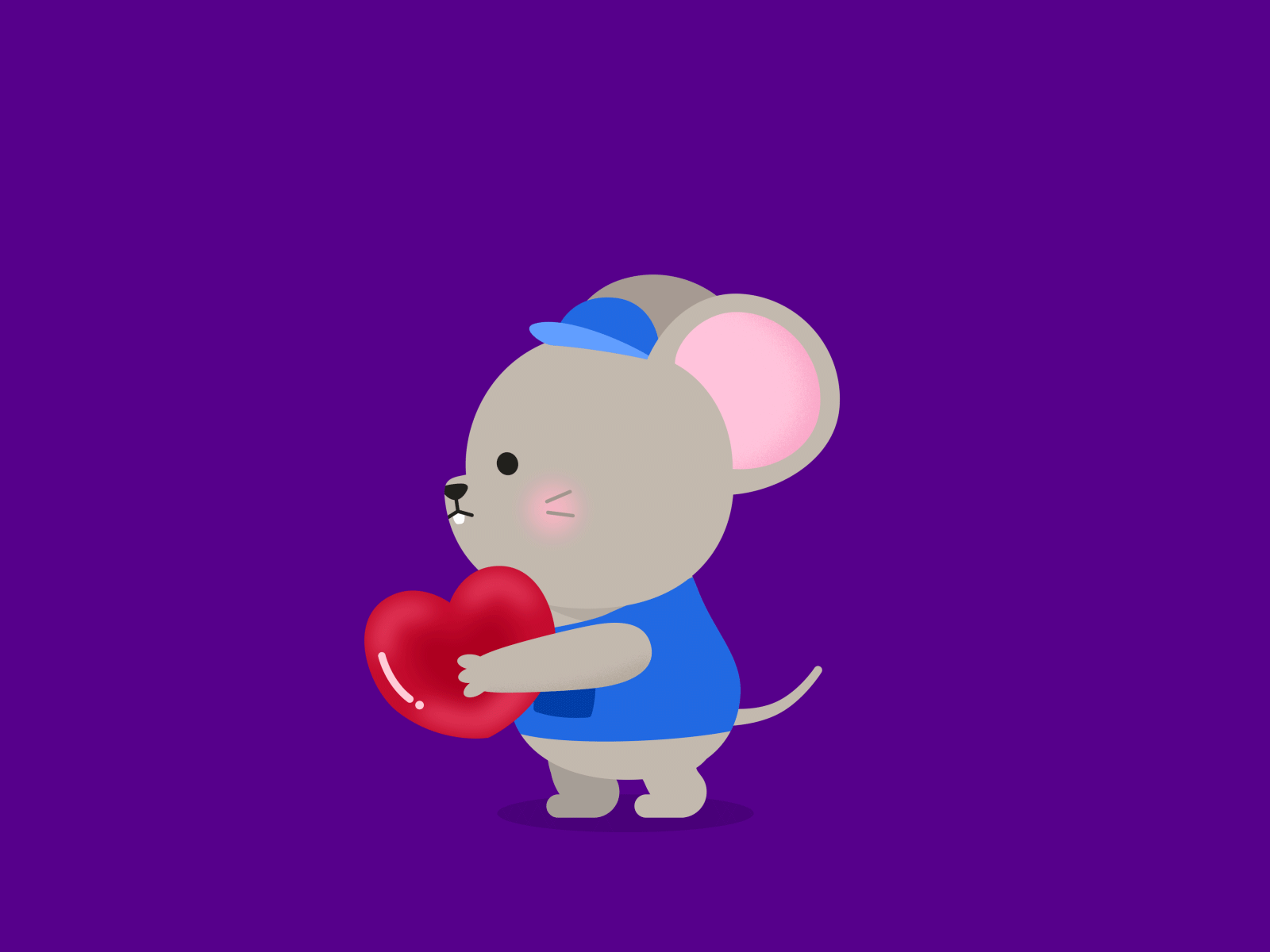 Love delivery mouse🐭❤️ 2d animation aftereffects animation baby character cute cycle delivery heart illustration loop motiongraphics mouse run runcycle vector
