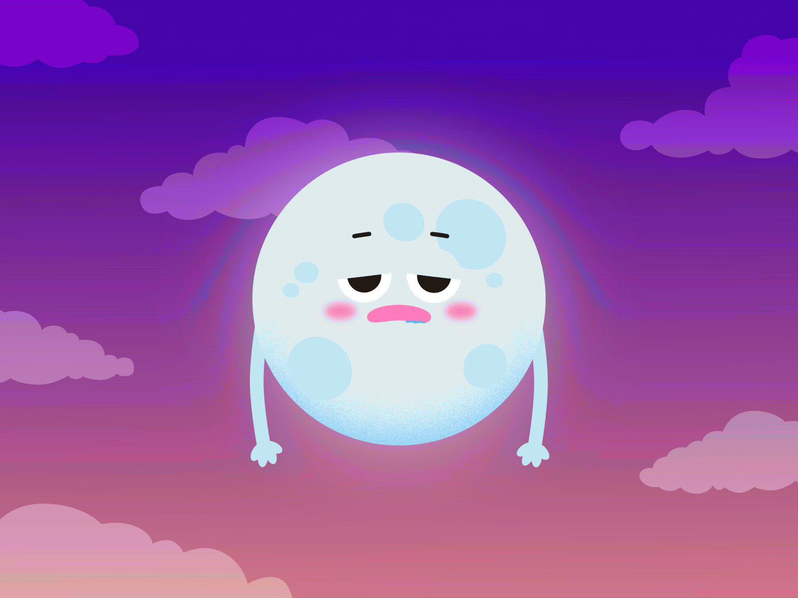 Night🌝 & Day🌞 2d animation aftereffects animation character cute cycle day illustration loop moon motiongraphics night sky sleepy sun vector yawn