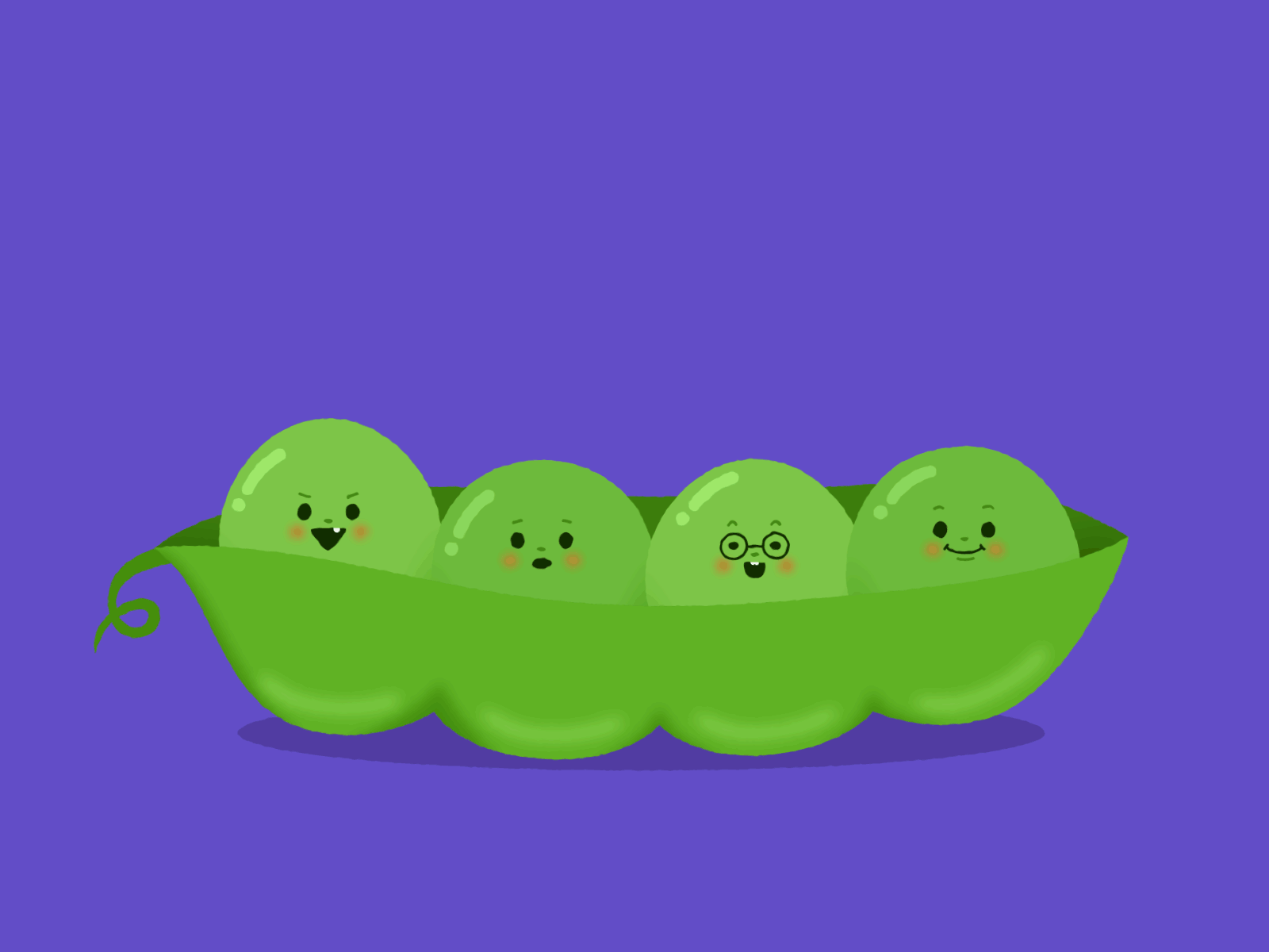 Pea brothers🤓 2d animation animation brothers character cute cycle illustration loop motiongraphics pea peekaboo