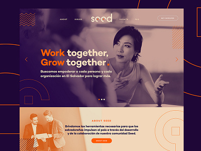 Seed - Website branding corporate coworking landing page ui ux web web design
