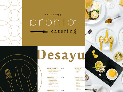 Pronto - Branding Exploration branding catering exploration food logo menu typography visual identity