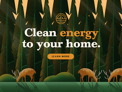 Green House - Call to Action animals call to action cta deer forest green energy illustration nature ui ux vector web