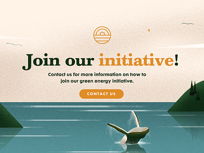Green House - CTA II call to action cta green energy illustration ocean sustainability ui ux web whale