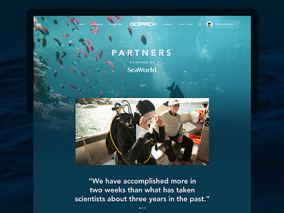 Ocearch - Website mobile nature ocean responsive science tracker ui ux web website wildlife