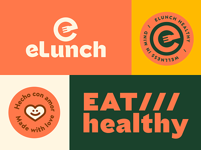 eLunch - Brand System brand brand system branding catering healthy logo logo system logotype typography