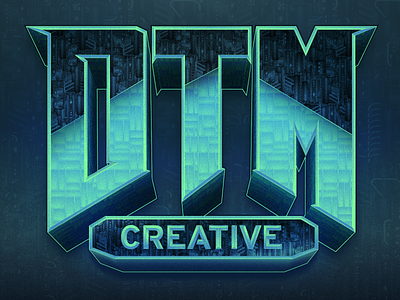 DTM Doom-esque affinity designer design doom illustration industrial techy vector