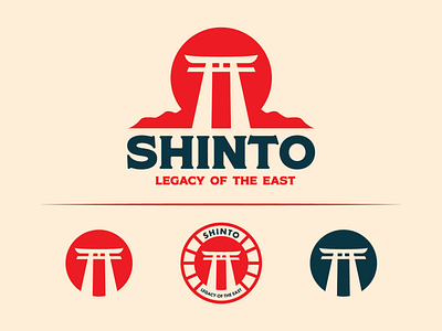 Shinto - Legacy of the East - Logo badge branding illustration illustrator logo typography vector