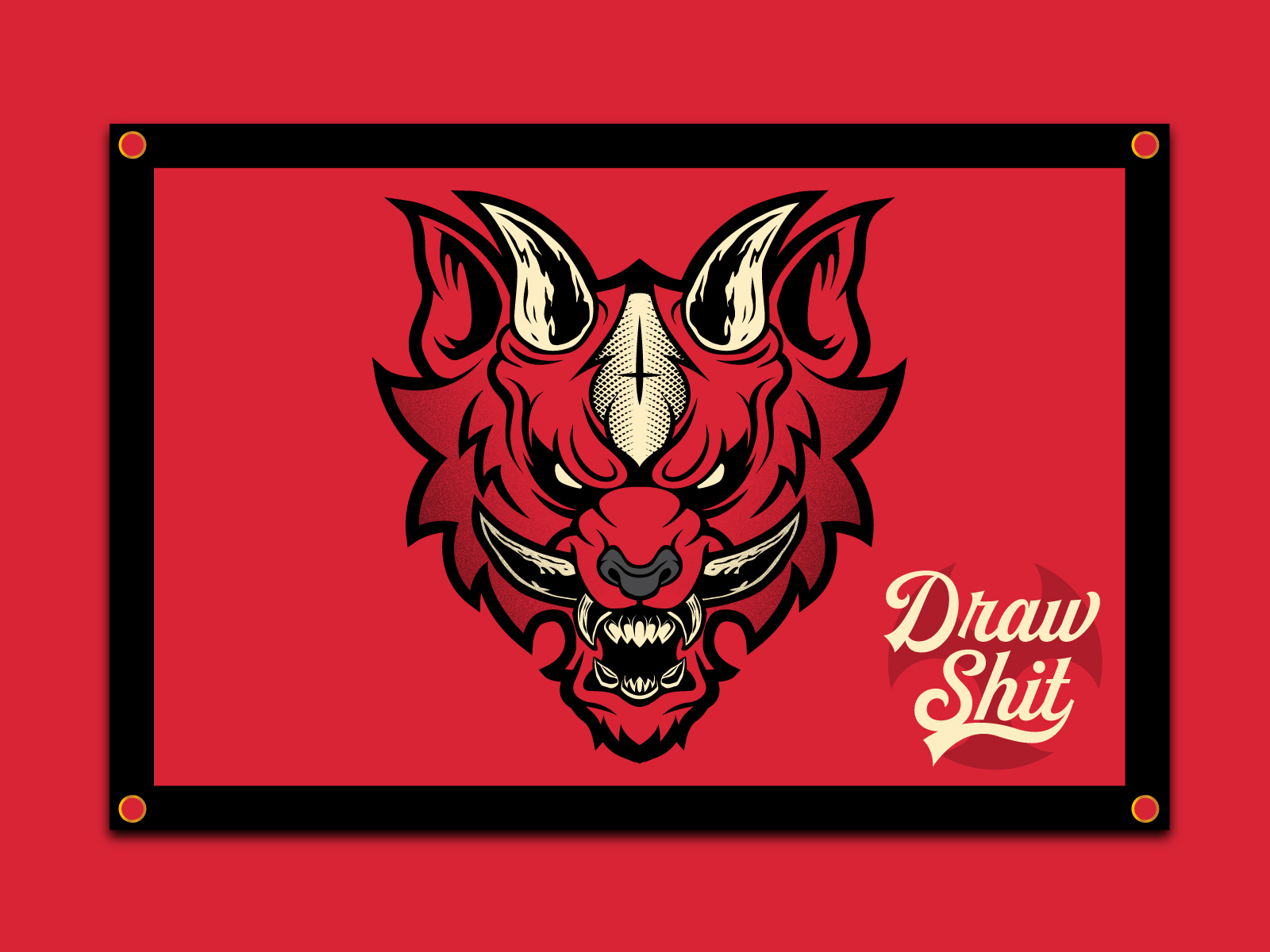 devil wolf drawings