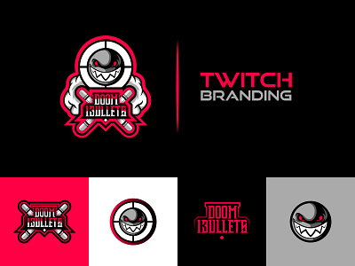 Doom 13ullets - Twitch Branding badge branding colors design esports gaming icons logo responsive design twich typography vector