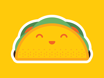 Taco cinco de mayo illustration kawaii mexican sticker taco taco tuesday texmex