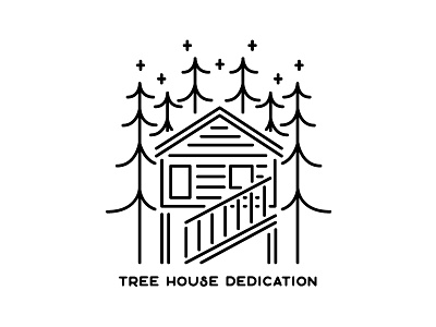 Tree House Logo house illustration logo stars tree tree house