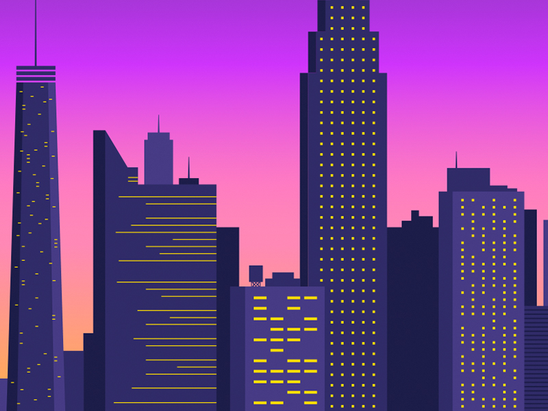 City Scape by Drue Davis on Dribbble