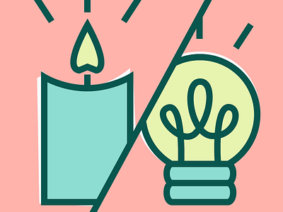 A simple illustration candle illustration illustrator lightbulb test