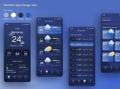 Weather Apps UI Design design illustration ui weather app