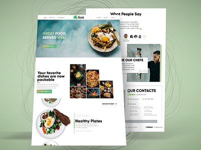 Restaurant Landing Page design food illustration inspiration landingpage restaurant ui uiux