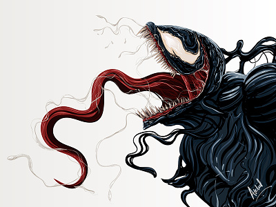 SYMBIOTE _VENOM_ digital art digital painting illustrator illustrator character designing venom
