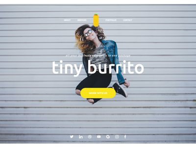 Website Header Design burrito concept design headers landing page mockups website