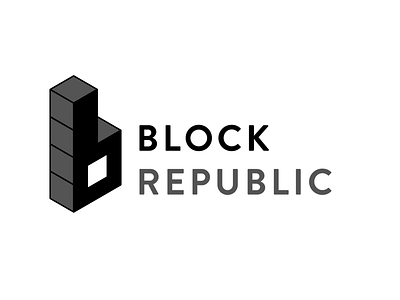 Block Republic Logo Design branding concept design hacker pals logo minimal ui ux website