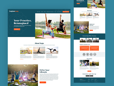 Yoga Website beauty branding elementor fitness graphic design gym health healthcare homepage design landing page landing page design minimal spa ui web website website design wellness wordpress yoga