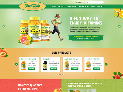 Nutrition Supplements elelmentor gym health healthcare homepage design landing page design minimal mockup mockup design nutrition ui website website design wellness wordpress